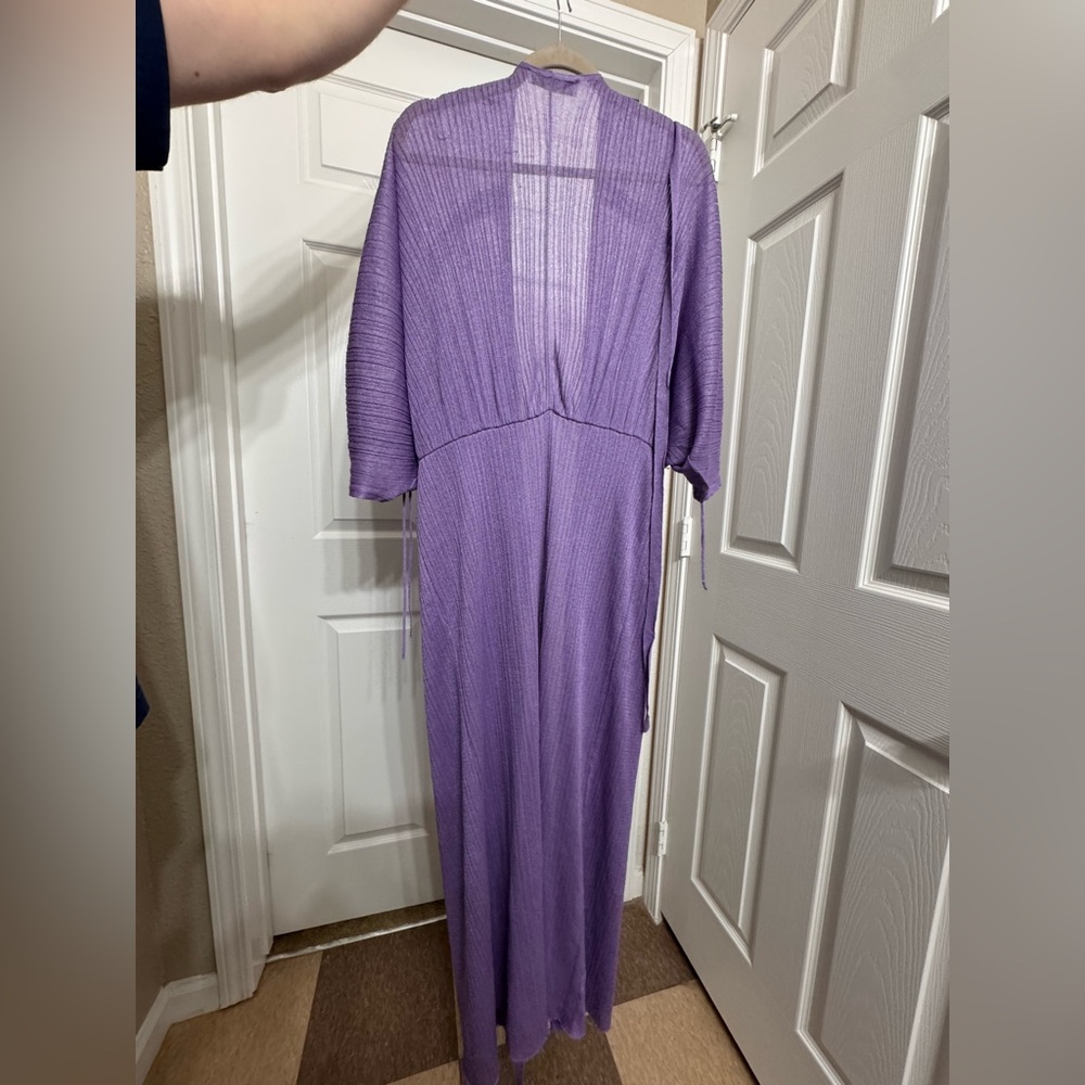 🤩 NWOT Zara Purple Viral Wrap Dress - Picture 10 of 11